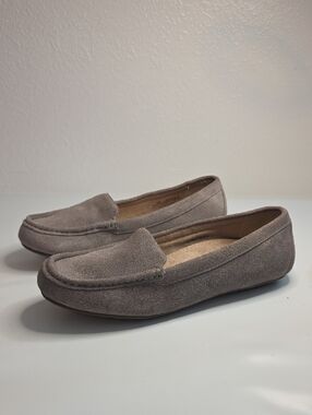 Vionic Debbie Leather Suede Driver Moccasins Womens Size 9.5 Vguc